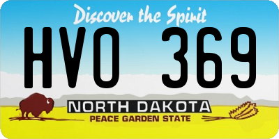 ND license plate HVO369