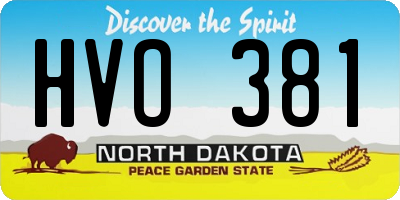 ND license plate HVO381