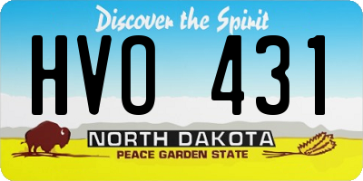 ND license plate HVO431