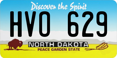ND license plate HVO629