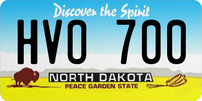 ND license plate HVO700