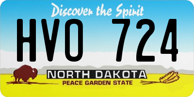 ND license plate HVO724