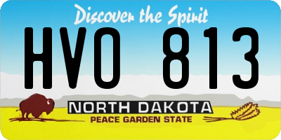 ND license plate HVO813