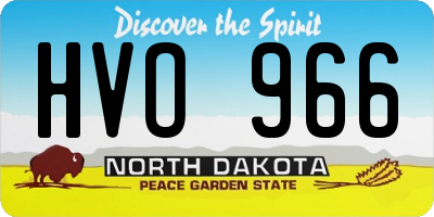 ND license plate HVO966