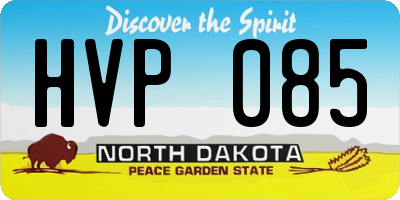 ND license plate HVP085