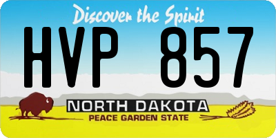 ND license plate HVP857