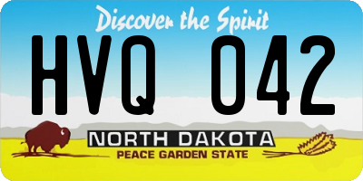 ND license plate HVQ042