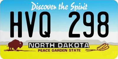 ND license plate HVQ298