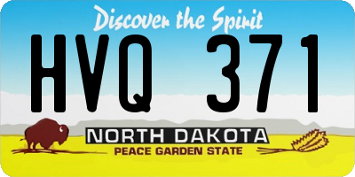 ND license plate HVQ371