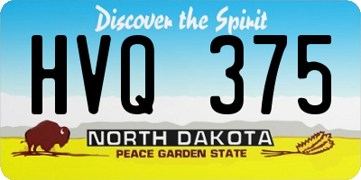 ND license plate HVQ375