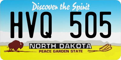 ND license plate HVQ505
