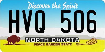 ND license plate HVQ506
