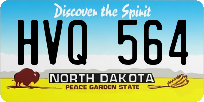 ND license plate HVQ564