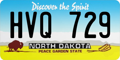 ND license plate HVQ729