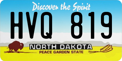 ND license plate HVQ819