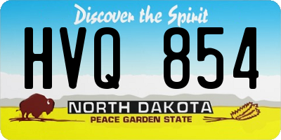 ND license plate HVQ854