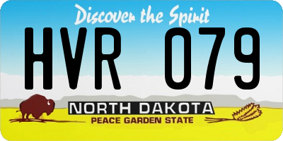 ND license plate HVR079