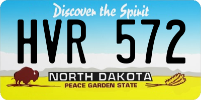 ND license plate HVR572