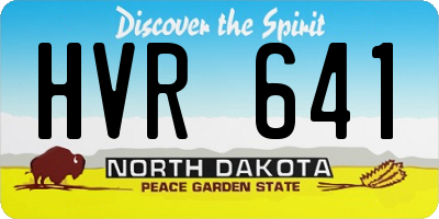ND license plate HVR641