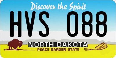 ND license plate HVS088