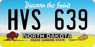 ND license plate HVS639