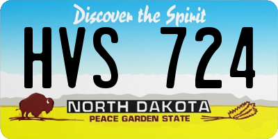 ND license plate HVS724