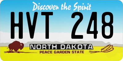 ND license plate HVT248
