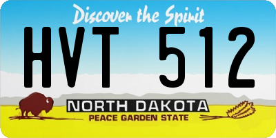 ND license plate HVT512