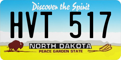 ND license plate HVT517