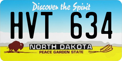 ND license plate HVT634