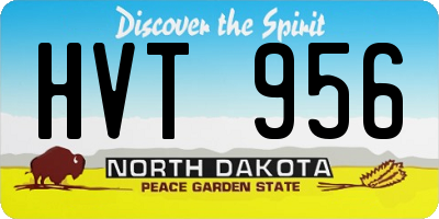 ND license plate HVT956