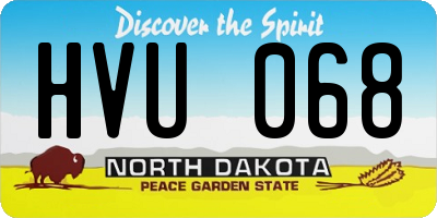 ND license plate HVU068