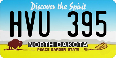 ND license plate HVU395