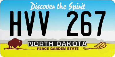 ND license plate HVV267