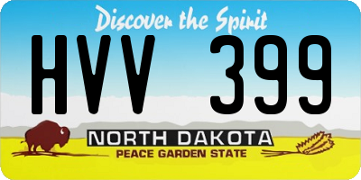 ND license plate HVV399