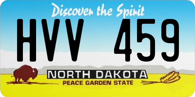 ND license plate HVV459