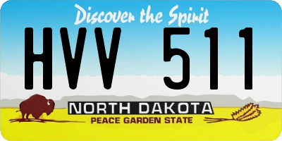 ND license plate HVV511