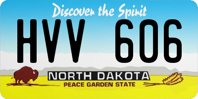 ND license plate HVV606