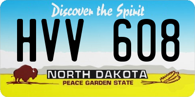 ND license plate HVV608