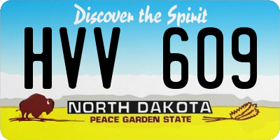 ND license plate HVV609
