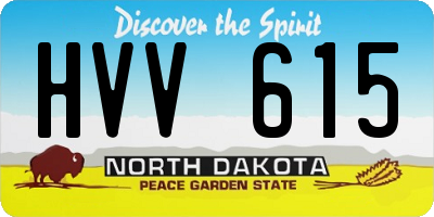 ND license plate HVV615