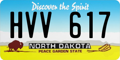 ND license plate HVV617