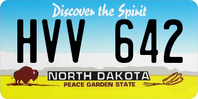 ND license plate HVV642