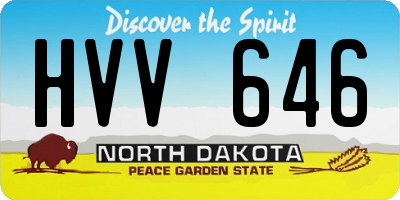 ND license plate HVV646