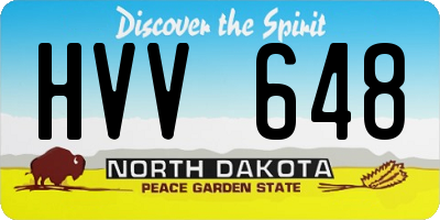 ND license plate HVV648