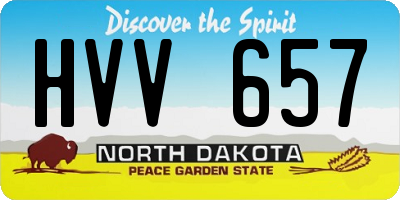 ND license plate HVV657