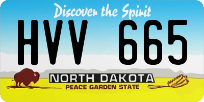 ND license plate HVV665