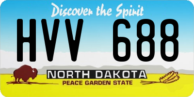 ND license plate HVV688