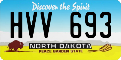 ND license plate HVV693