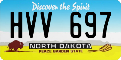 ND license plate HVV697